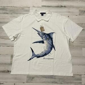 Daniel Cremieux Fiji Swordfish Fishing Polo Shirt Size XXL